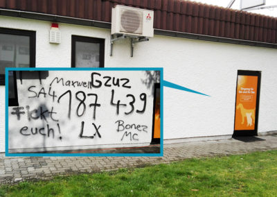 Entfernung von Graffitis vom Profi TOWI moderne Reinigungsverfahren